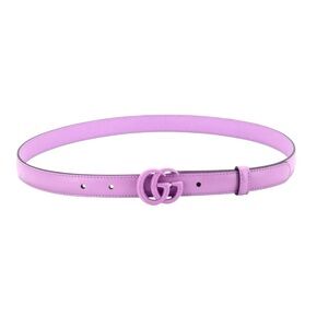 NWT Authentic Gucci GG Marmont Enamel Buckle Belt Lilac / Azalea – Size 100 L/XL